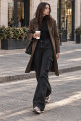 Straight High Waist Vintage Cargo Trousers