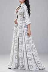 Casual Stand Collar Button Maxi Dress