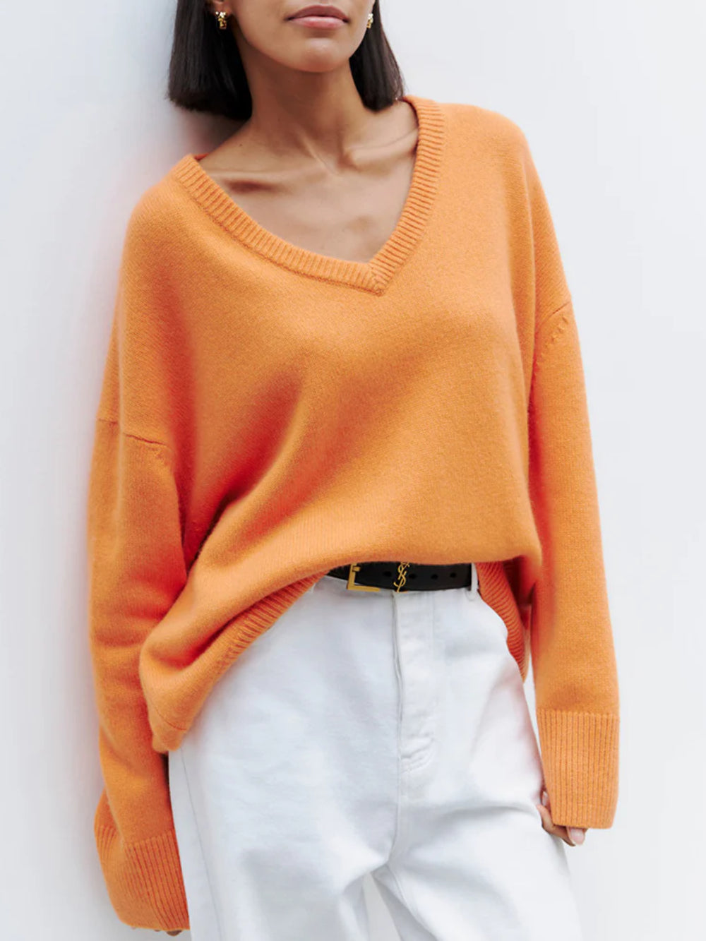 V-Neck Knit Sweater