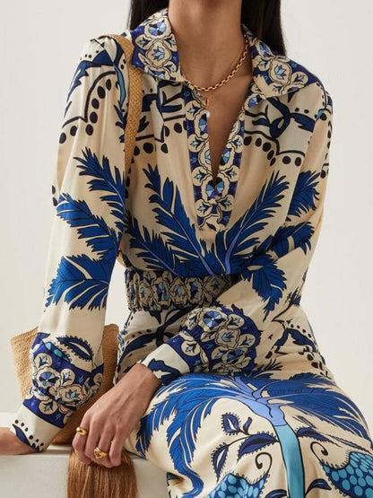Palm Tree Floral Crop Shirt