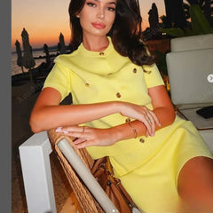 Slim O-Neck Button Cardigan