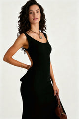Bow Back Spaghetti Strap Formal Dress