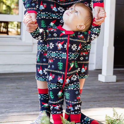 Family Matching Santa Snowflake Pajamas