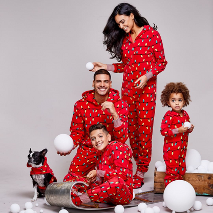 Hooded Xmas Bulb Matching Family Pajamas