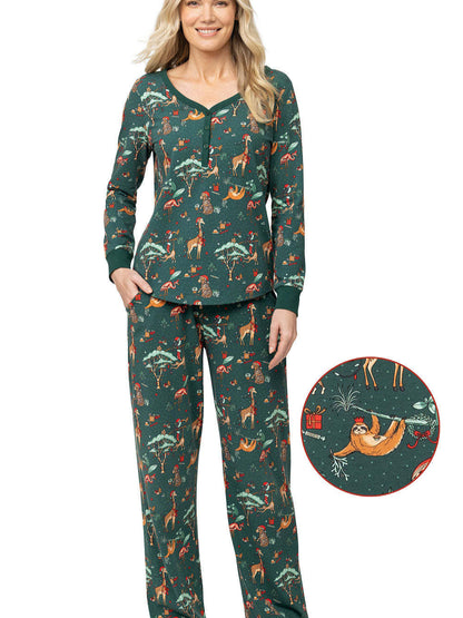 Cute Animal Matching Family Christmas Pajamas