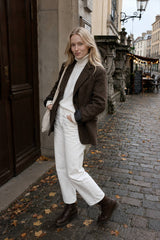 Wool Blend Solid Color Blazer