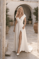 V-neck Ruffled Evening Long High Waist Elegant Party 2024 New Sexy Irregular Graduation Prom Dress