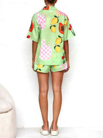 Casual Print Two Piece Outfit