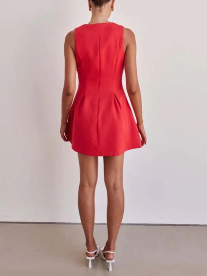 Stylish Solid Color Casual Fit Dress