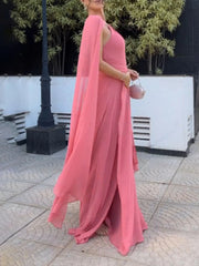 Asymmetric Slit Elegant Dress