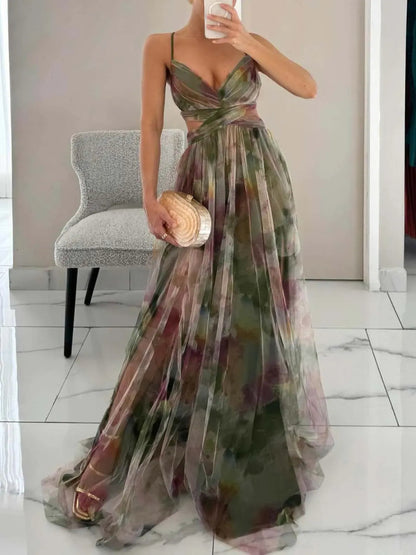 Mesh Floral Cami Dress