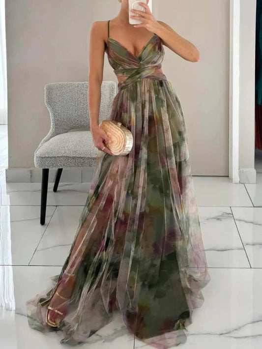 Mesh Floral Cami Dress