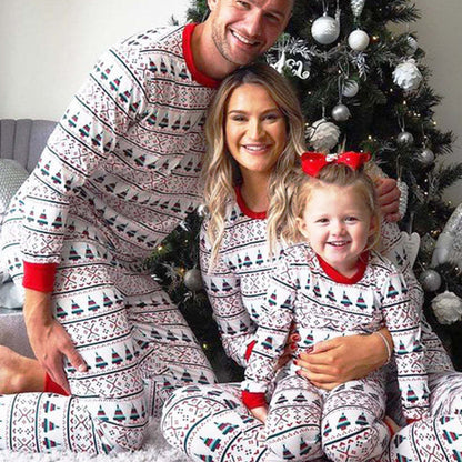 Christmas Round Neck Family Pajama Set