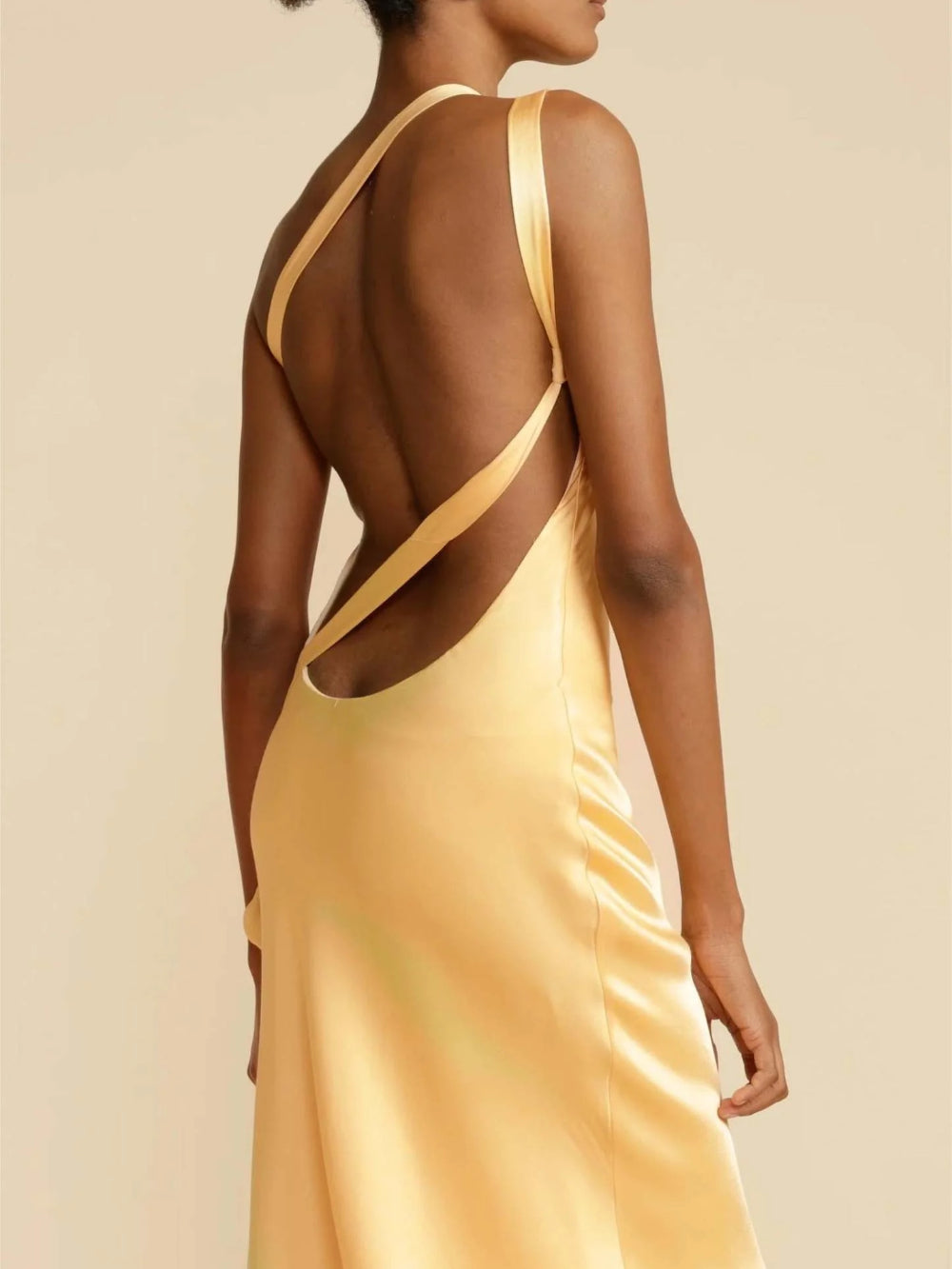 Sleeveless Asymmetric Neck Dress