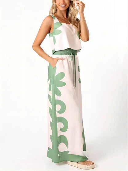 Folk Floral Two Piece Outfit