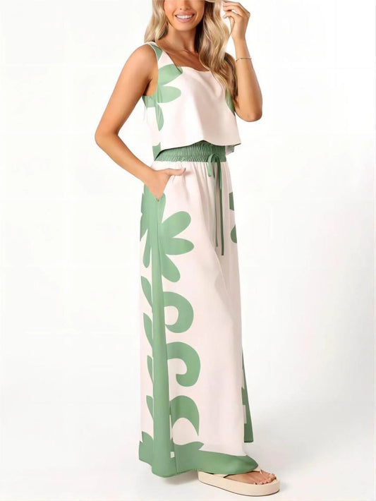 Folk Floral Two Piece Outfit