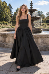 Solid Color A Line Slip Prom Dress