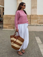 O-Neck Knit Cardigan