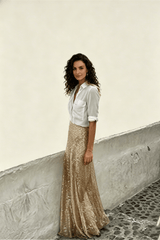Sequins High-Waisted Maxi Skirt