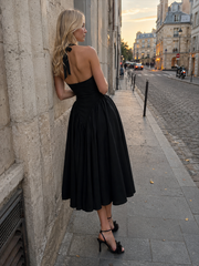 Halter Backless Tie Party Dress