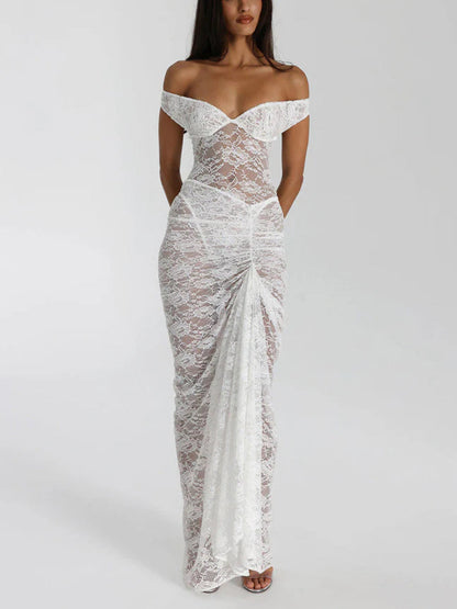 Lace Bodysuit and Maxi Skirt Set