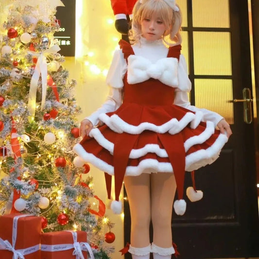 Red Lolita Christmas Two-Piece Set