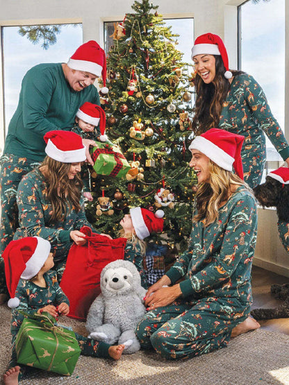 Cute Animal Matching Family Christmas Pajamas