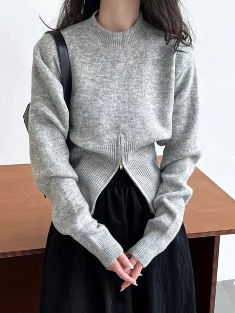 O-neck Slim Fit Knitted Sweater