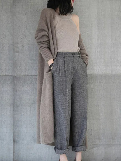 Thicken Knitted Long Cardigan