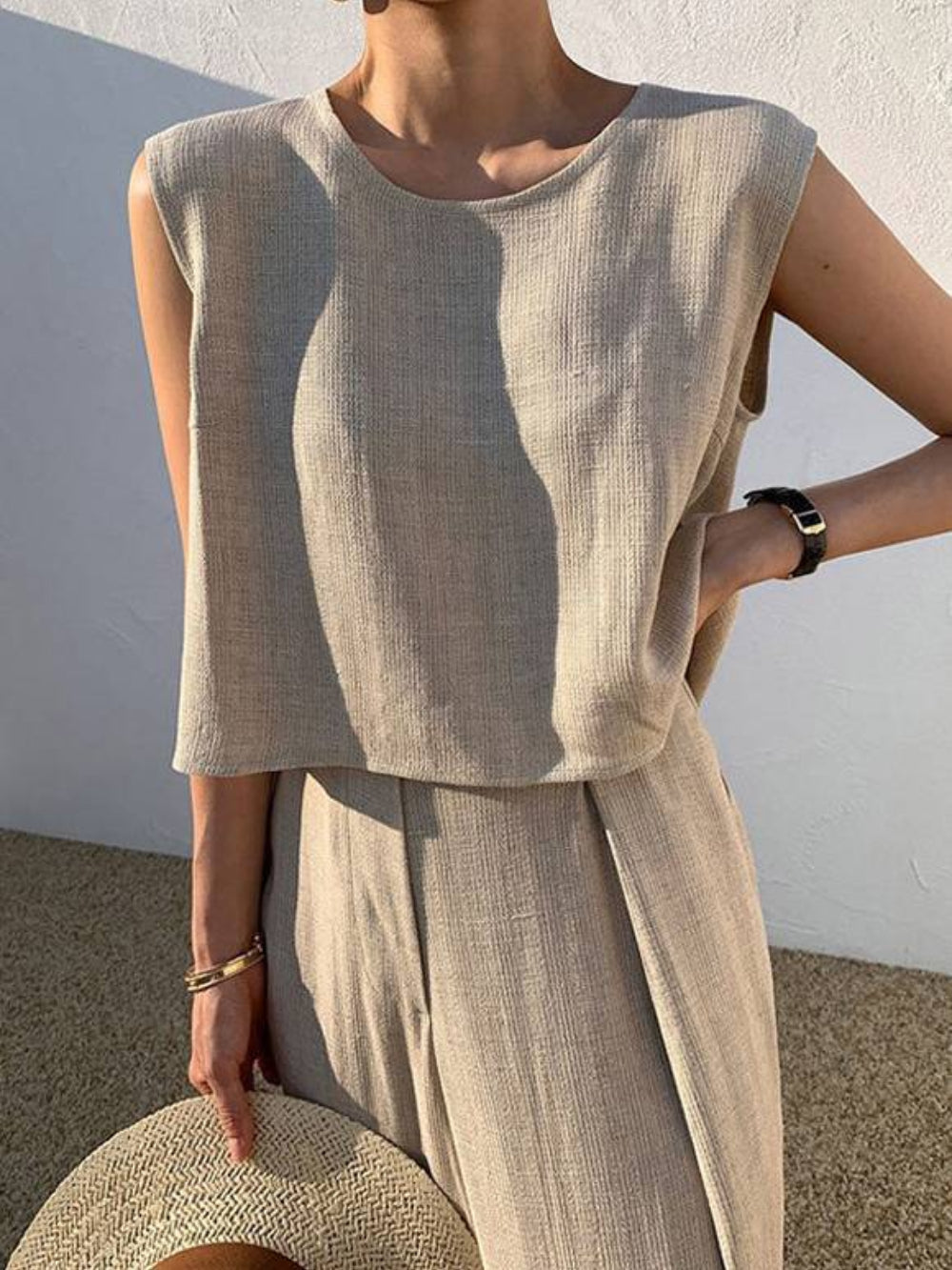 Loose Fit Two Piece Pants Set