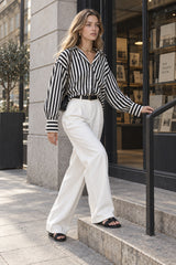 Effortless Charming Pinstripe Shirt