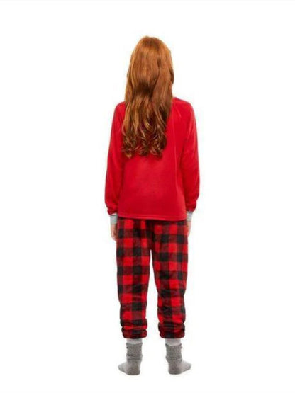 Plaid Deer Print Christmas Family Pajama Set