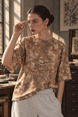 Printed Loose Round Neck T-shirt