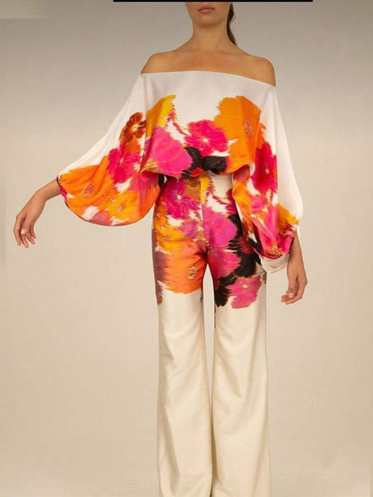 Wide Leg Pants and Dolman Sleeve Top Set