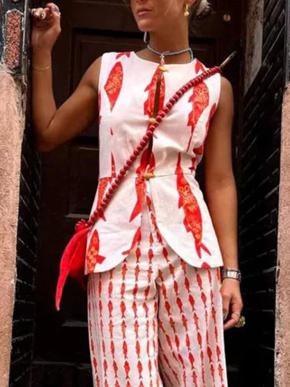 Lucky Fish Print Tank Top