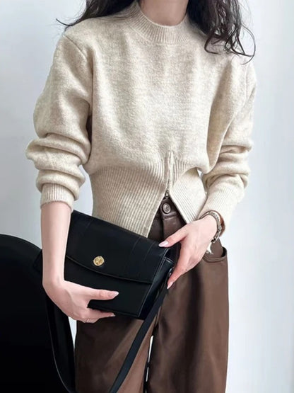 O-neck Slim Fit Knitted Sweater