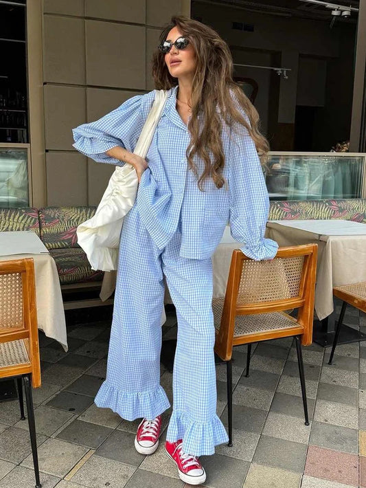 Plaid Cotton 3 Piece Set