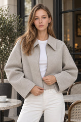 Loose Fit Brown Wool Jacket