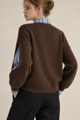 Vibemartini 2 in 1 Ribbed Cutout Sweater