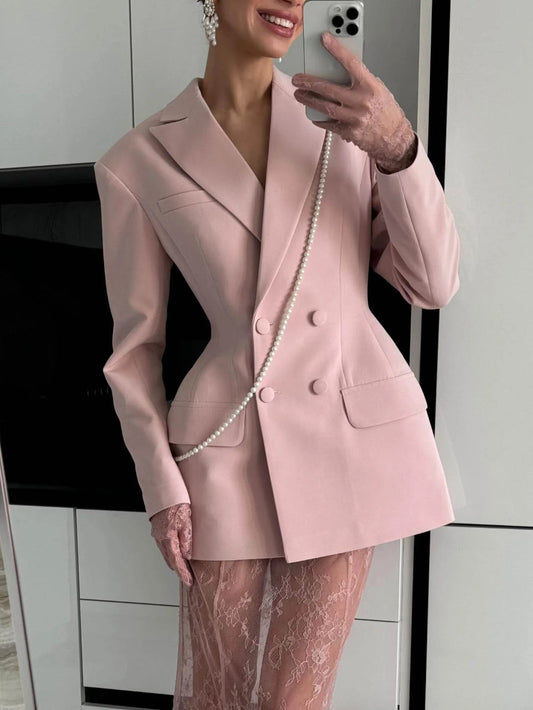 Solid Color Tailored Blazer