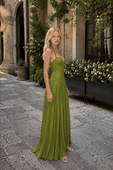 Low Cut Halter Bodycon Vacation Dress