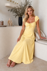Elegant Slim Fit Ruched Waist Maxi Dress