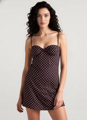 Sexy Polka Dot Off-Shoulder Bodycon Mini Dress