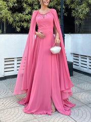 Asymmetric Slit Elegant Dress