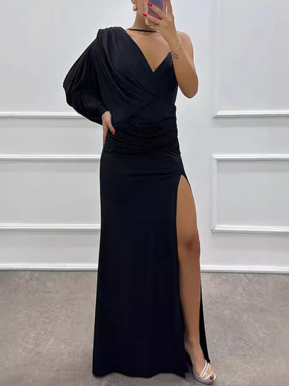 V-Neck Sexy Fashion Evening Gown