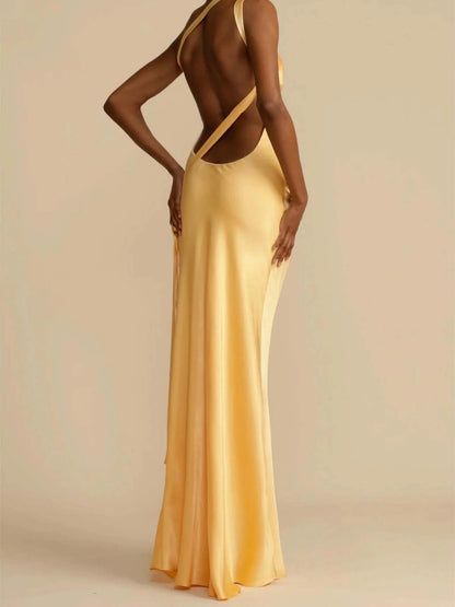 Sleeveless Asymmetric Neck Dress