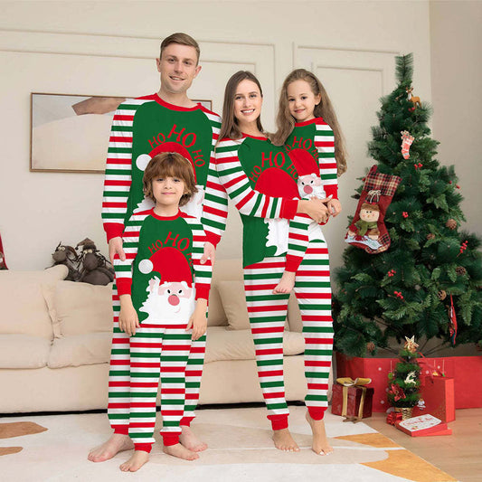Family Matching Xmas Stripe Pajamas