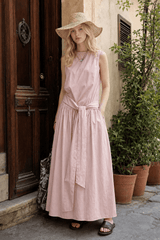 Pleated Tie Strap Lightweight Boho Dress