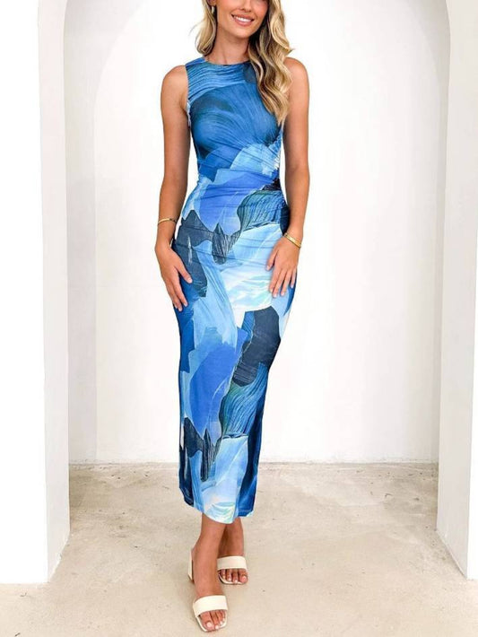 Elegant Sexy Floral Fitted Dress