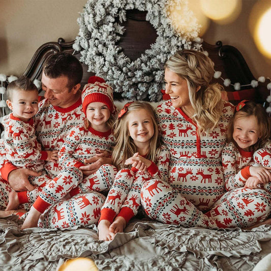 Christmas Deer Family Pajama Set(with Pet's dog clothes)